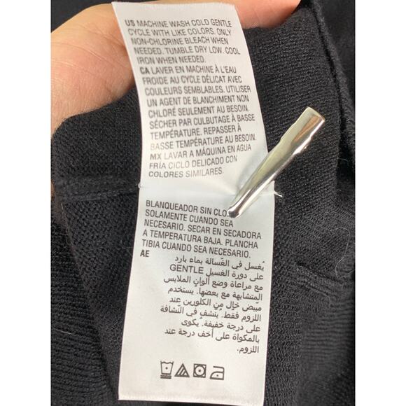 Club Room Black Quarter Zip Merino Wool Blend Sweater Size L NWT - Picture 5 of 7